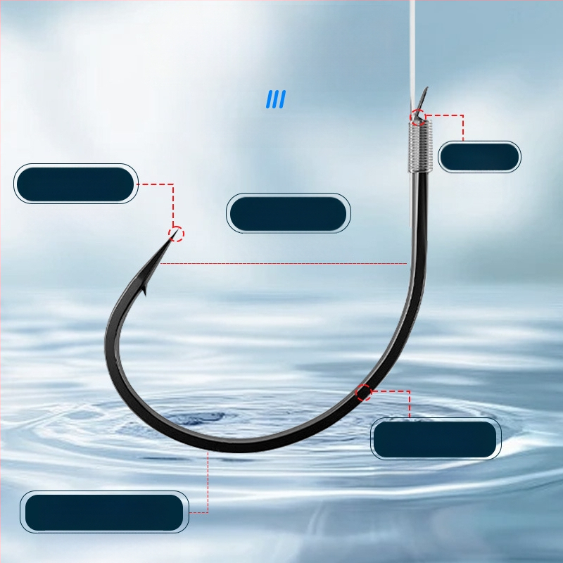 Mud Loach Hook horgászrig élőcsalihoz, tövises horog, fordított horoggal a Mandarin hal és a sügér számára