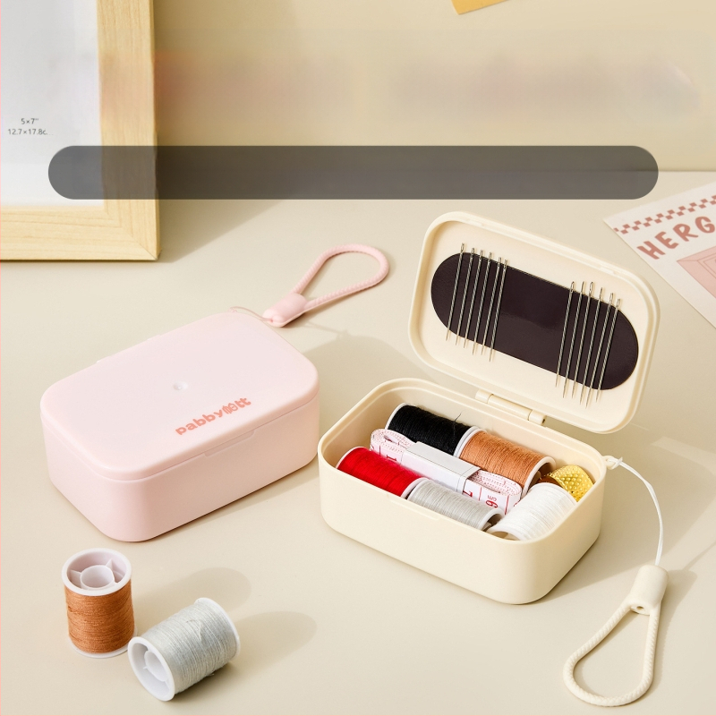 Magnetická škatuľka na ihly a niť – sada na domáce šitie, Suoxiang D2446, 140 kusov, 80 g, moderný štýl