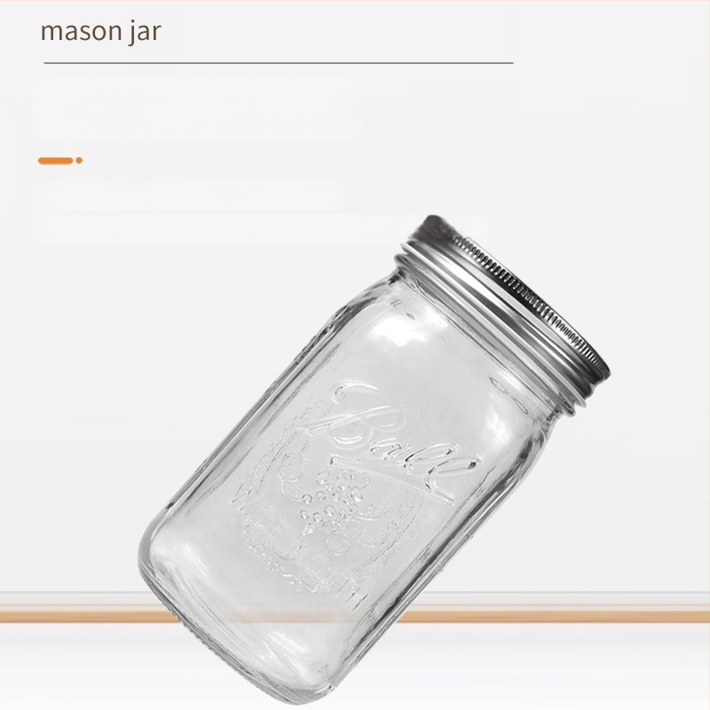 Sklenený Mason pohár so tesniacim uzáverom, vlhkostne odolný kanister na bylinky a príslušenstvo k tabaku