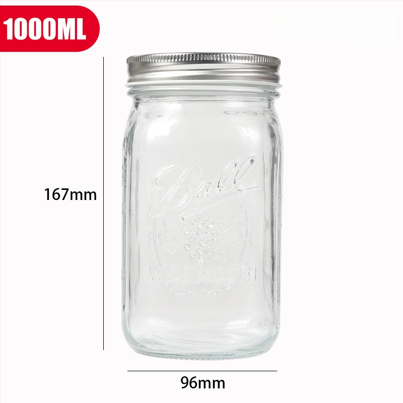 Sklenený Mason pohár so tesniacim uzáverom, vlhkostne odolný kanister na bylinky a príslušenstvo k tabaku