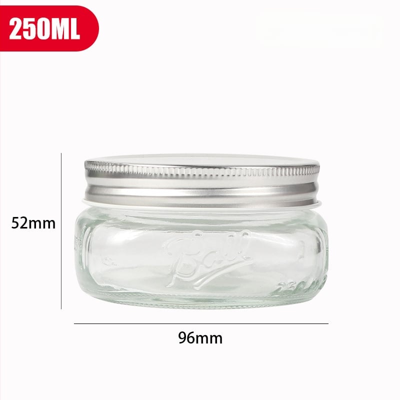 Sklenený Mason pohár so tesniacim uzáverom, vlhkostne odolný kanister na bylinky a príslušenstvo k tabaku
