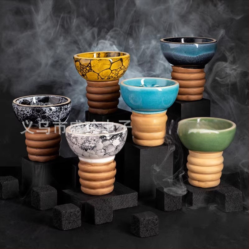 Keramická šíša misa, prasknutý povrch, jednootvorový otvor