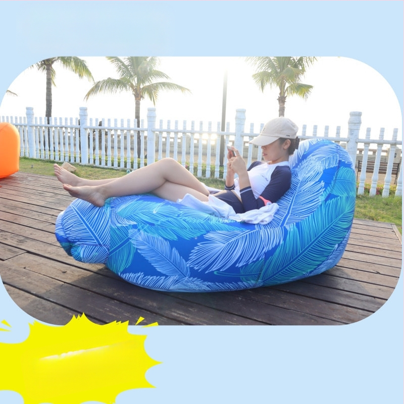 Jednoosobový nafukovací matrac na kempovanie, ľahký 0,7 kg, nosnosť 200 kg, materiál 210T proti pretrhnutiu a vode