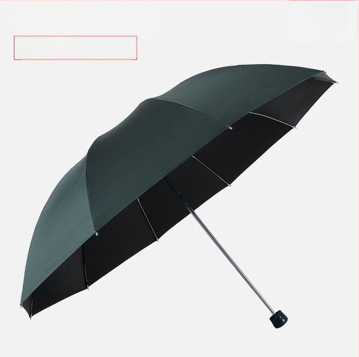 Reklamný slnečný dážnik s 10 oceľovými ramenami, 190T tkanina, ručné otváranie/zatváranie, tlač loga, plastová rukoväť