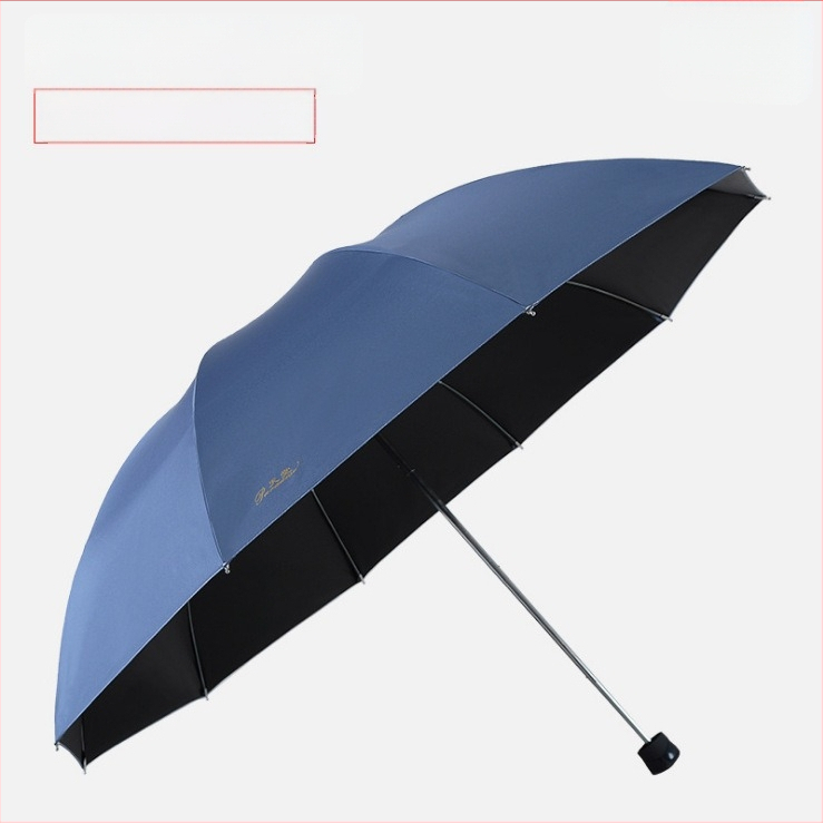 Reklamný slnečný dážnik s 10 oceľovými ramenami, 190T tkanina, ručné otváranie/zatváranie, tlač loga, plastová rukoväť