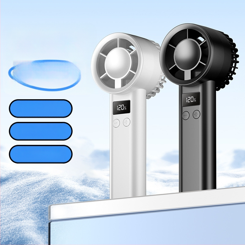 Käeshoitav USB ventilaator, 3 tiivad, sisseehitatud aku 1000–1200 mAh, USB toide, müratase alla 36 dB, 100 kiiruse taset