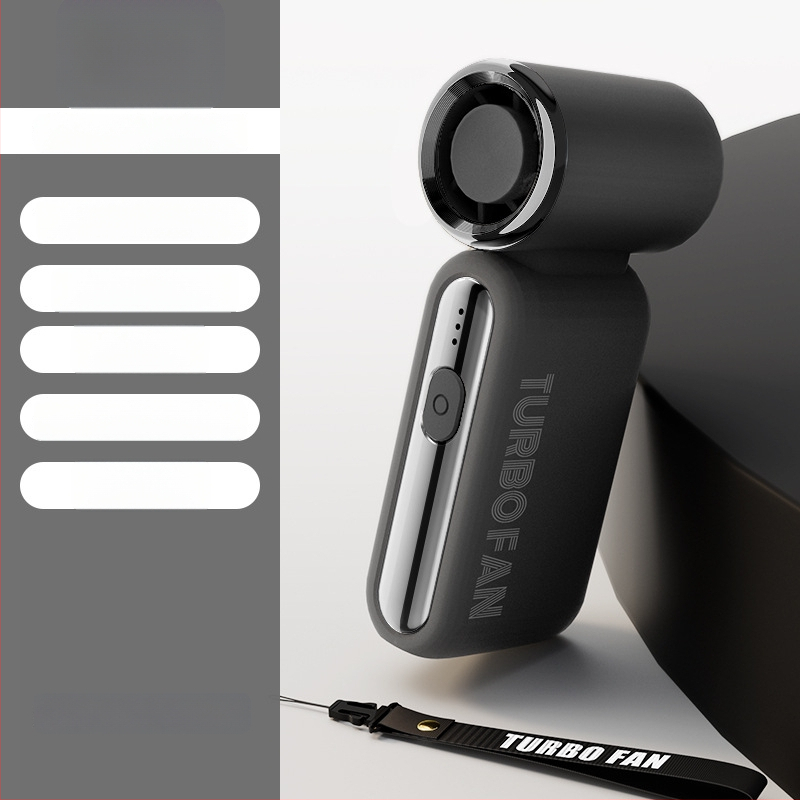 Käte USB ventilaator 6+ labadega, kõrge kiirusega mootor 20k rpm, sisseehitatud aku 2000–4000 mAh, 3 kiiruse seadistust, müratase alla 36 dB.