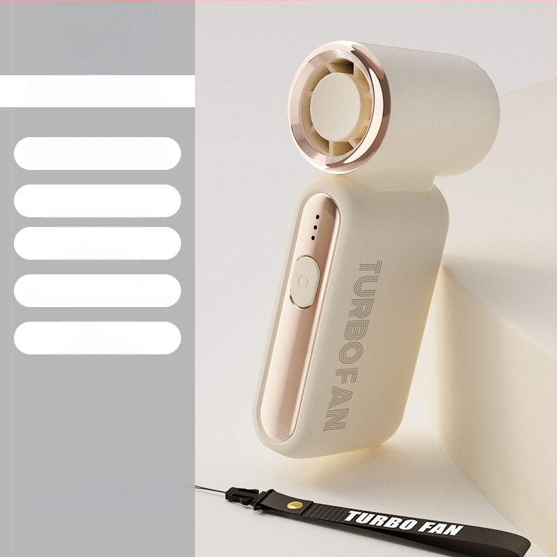 Käte USB ventilaator 6+ labadega, kõrge kiirusega mootor 20k rpm, sisseehitatud aku 2000–4000 mAh, 3 kiiruse seadistust, müratase alla 36 dB.