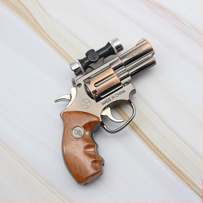 Kovový vetro odolný zapaľovač, mini pištoľový model, bután, balenie 100 kusov