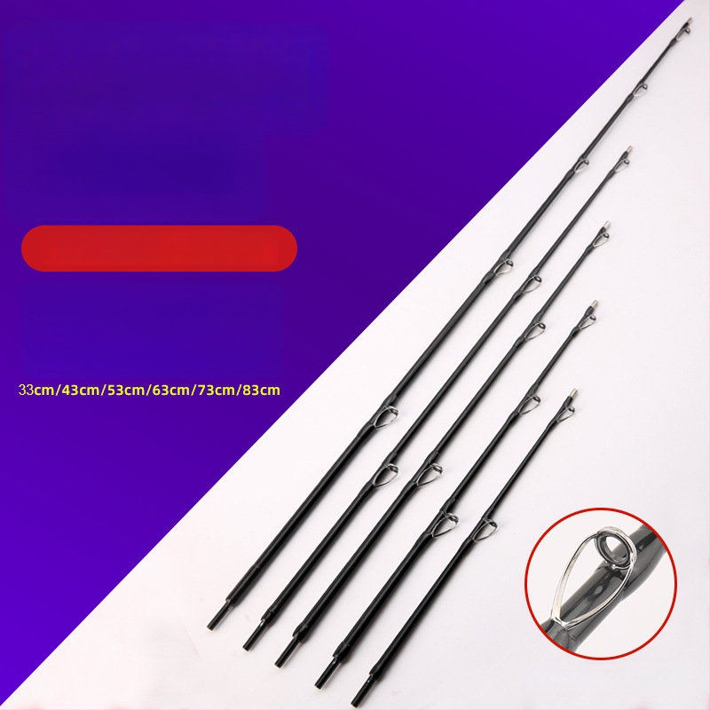 FRP raft kalapüügivarda sektsioonide komplekt: moodulised pikendamis- ja kitsendussektorid DIY ühendusega, käepide ja keskmine osa, FRP materjal