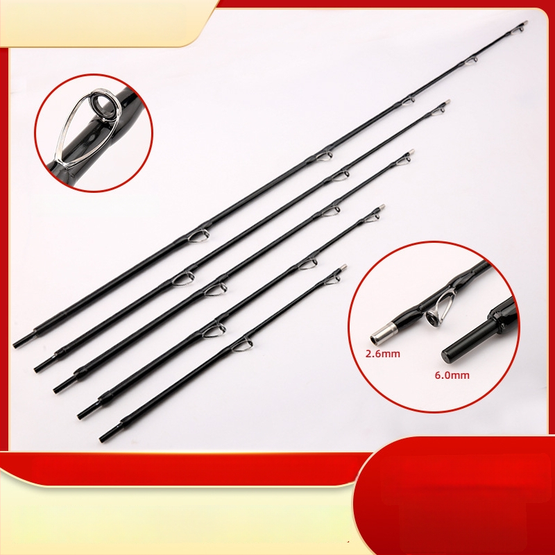 FRP raft kalapüügivarda sektsioonide komplekt: moodulised pikendamis- ja kitsendussektorid DIY ühendusega, käepide ja keskmine osa, FRP materjal