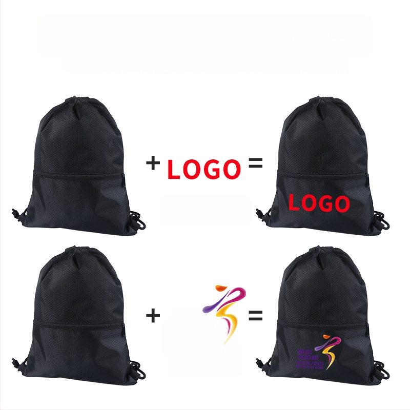 Oksfordo audinio raištinė kuprinė su futbolo spauda, skirta lauko maratonams, sandėlyje, pritaikoma