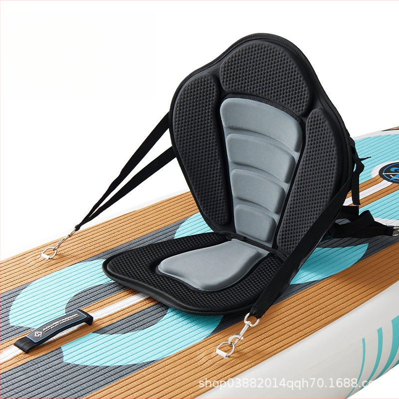 Kajaka un sērfi dēļu sēdekļa spilvens – piepūšams spilvens, EVA+tekstila konstrukcija, noņemams muguras atzveltne