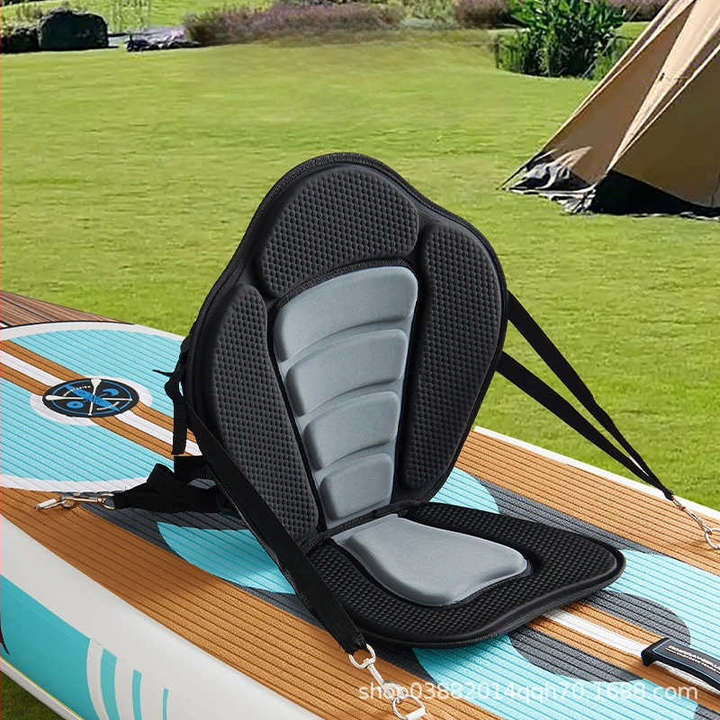 Kajaka un sērfi dēļu sēdekļa spilvens – piepūšams spilvens, EVA+tekstila konstrukcija, noņemams muguras atzveltne