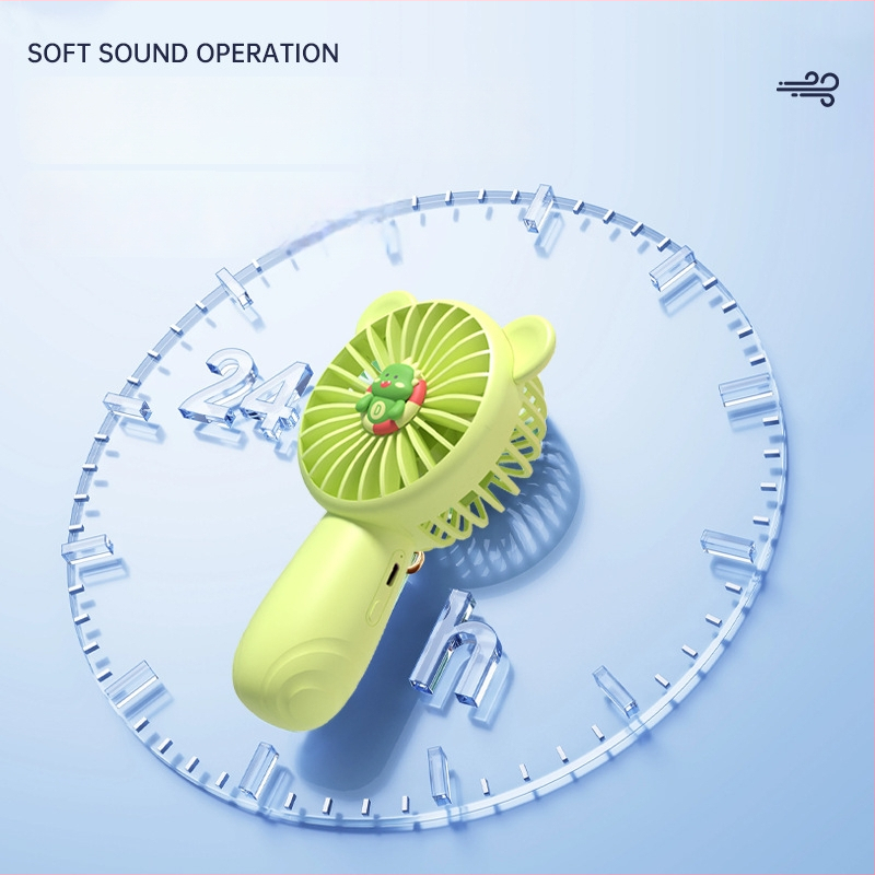 Käeshoitav USB ventilaator, 3 kiirustus, sisseehitatud aku 500–800 mAh, vaikne töö