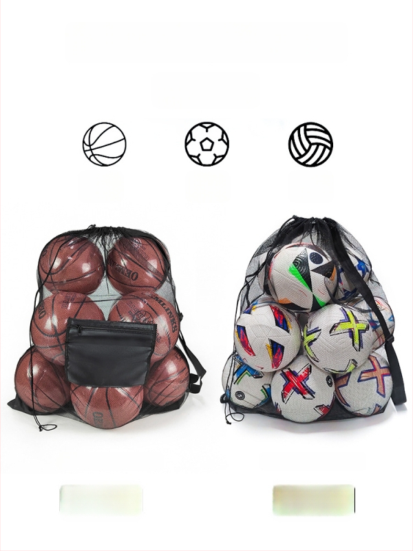 Wika Didelės talpos tinklinės kamuolių laikymo krepšys – Poliesteris, Personalizavimas galimas, skirtas futbolui, krepšiniui, tinkliniui ir tenisui