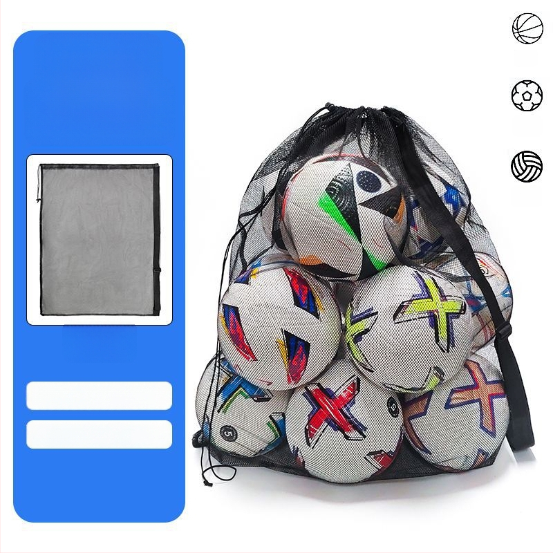 Wika Didelės talpos tinklinės kamuolių laikymo krepšys – Poliesteris, Personalizavimas galimas, skirtas futbolui, krepšiniui, tinkliniui ir tenisui