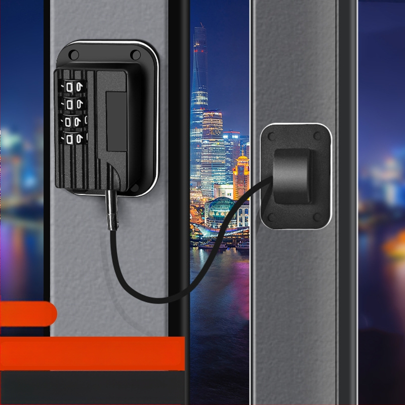 Puurimata parooliga turvalukk külmikutele ja kappidele; paksenenud konstruktsioon; vargusvastane; Mudel Password Refrigerator Lock-001; Materjal: roostevaba teras + ABS