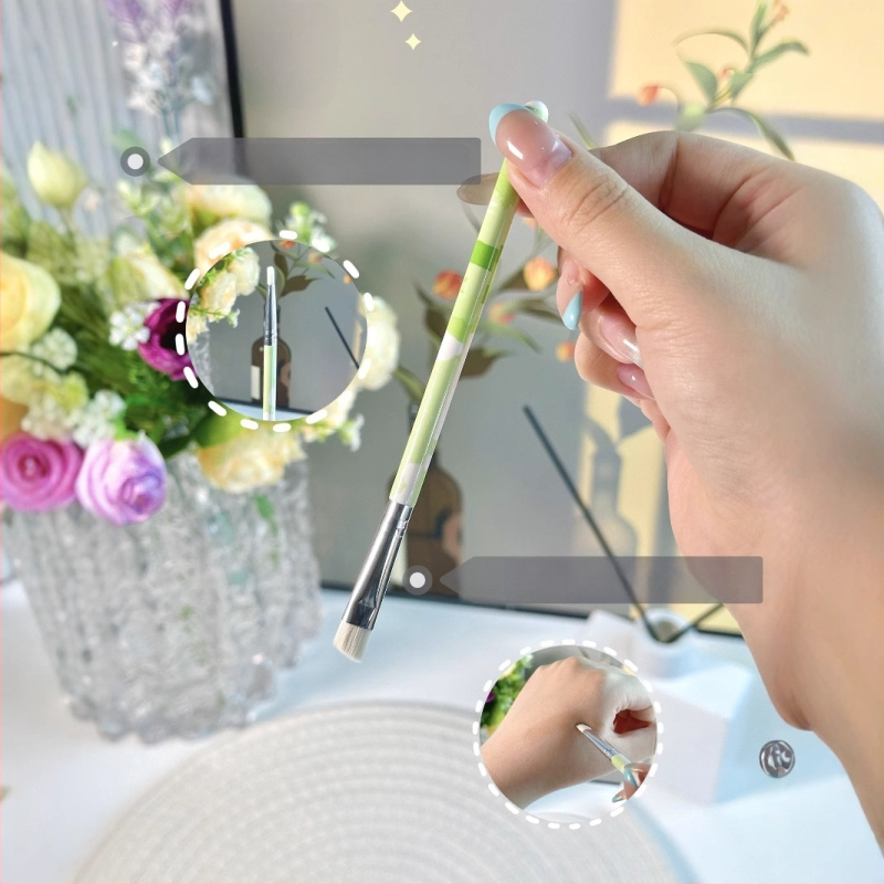 Keqi mini 4 pintslite komplekt – kaasaskantav reisi komplekt pehmete sünteetiliste karvadega, silmavarju pintsel ja jumestuspintsel