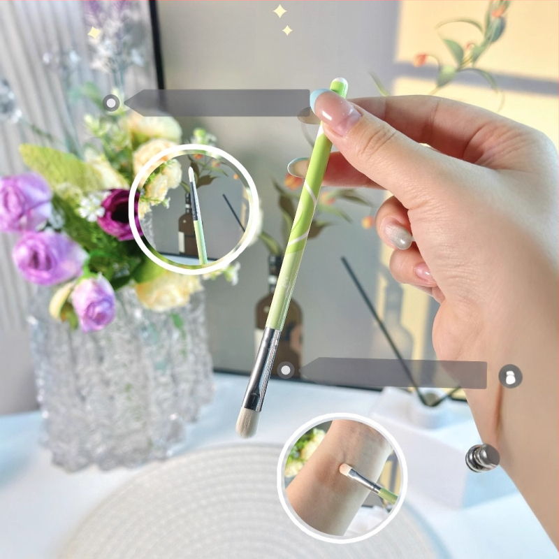 Keqi mini 4 pintslite komplekt – kaasaskantav reisi komplekt pehmete sünteetiliste karvadega, silmavarju pintsel ja jumestuspintsel