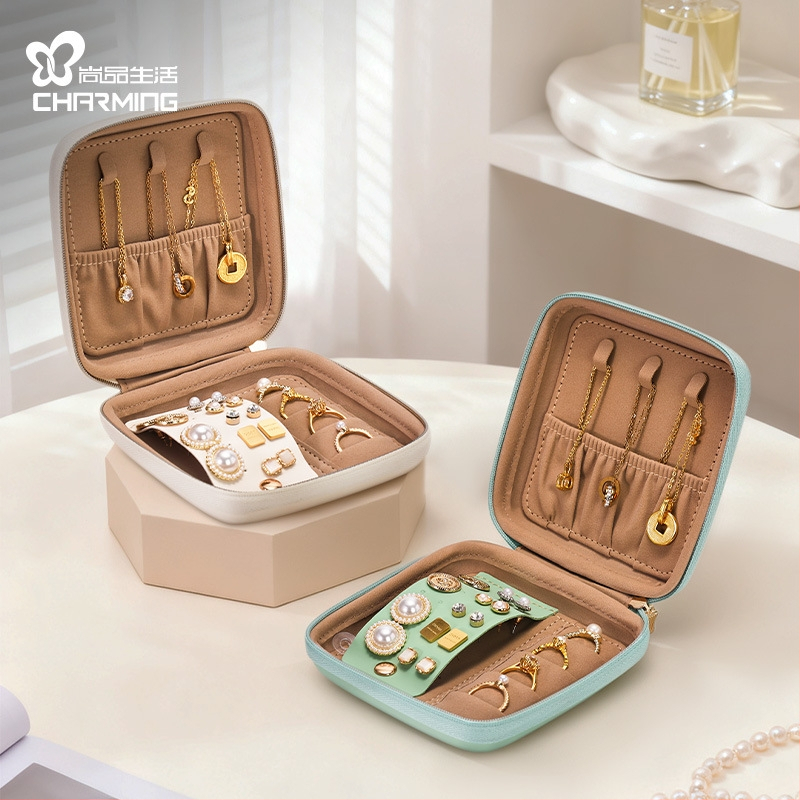 CASEGRACE sp01379 Nahast juveelide karp, Euroopa ja Ameerika stiil, kõva korpus, ühevärviline