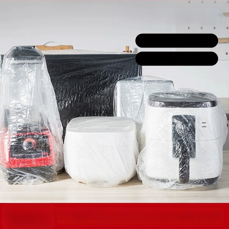 Vienkartiniai dulkių apsaugos dangteliai namų apyvokos įrangai, stora PE plėvelė, skaidri, 10 vnt., prekės kodas 4206