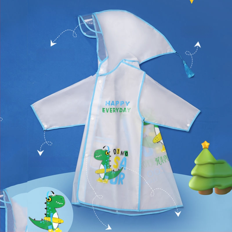 Laste poncho multikas stiiliga, EVA kangas, korduvkasutatav, mõeldud ühe lapse jaoks matkamiseks