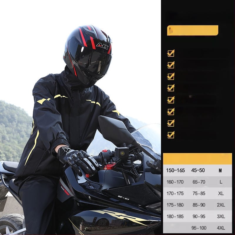 Vīriešu lietusjakas un lietusbikses komplekts – atdalīts stilā, Chun Yafang audums 0,2 mm, PVC ūdensnecaurlaidīgs slānis, pončo, 1 pieaugušais, ārējai velobraukšanai un pārgājieniem
