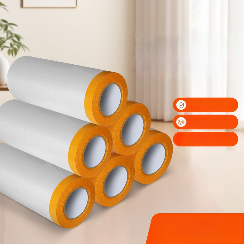 Dulkėms atspari plėvelė baldams, prietaisams ir automobiliams; medžiaga PE; storis 0,06 mikronai; vandens klijai; Washi juostelės pagrindas; popierinis vamzdelio centras; vienkartinis naudojimas