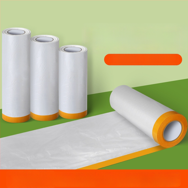 Dulkėms atspari plėvelė baldams, prietaisams ir automobiliams; medžiaga PE; storis 0,06 mikronai; vandens klijai; Washi juostelės pagrindas; popierinis vamzdelio centras; vienkartinis naudojimas