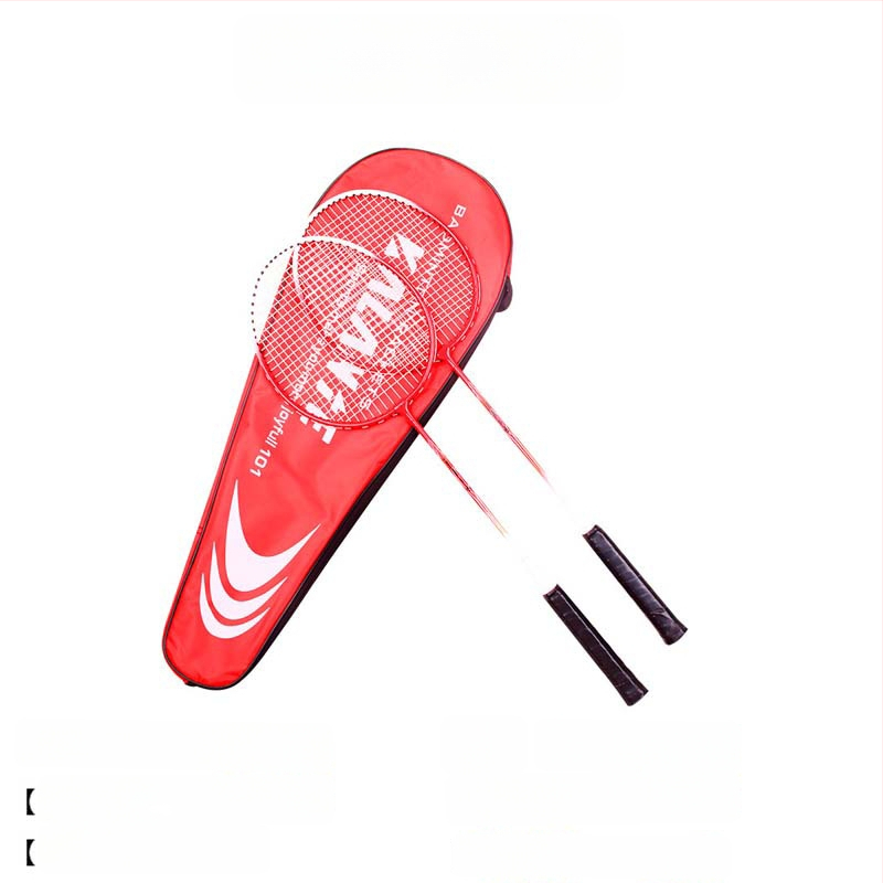 Kaks kerget rünnakuga sulgpalloraketi algajatele — kaal 90–94 g, nailon stringid, käepide G5, sirge vars