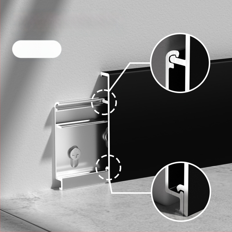 Zhengli aliuminio lydinio F tipo be siūlių kojų plokštelė su tiesia briauna, storesnė, dvigubo vyrio užraktas