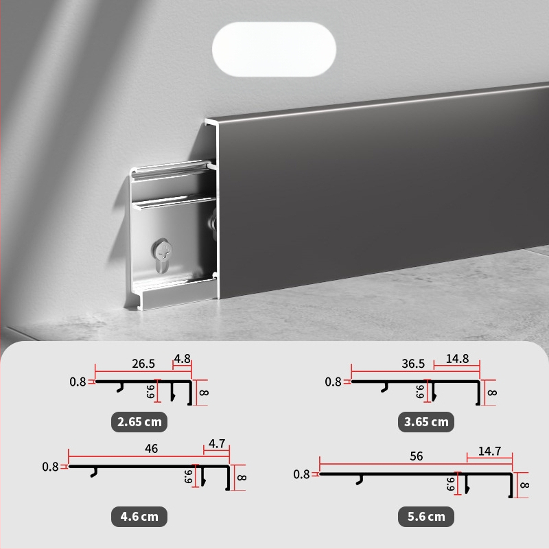 Zhengli aliuminio lydinio F tipo be siūlių kojų plokštelė su tiesia briauna, storesnė, dvigubo vyrio užraktas