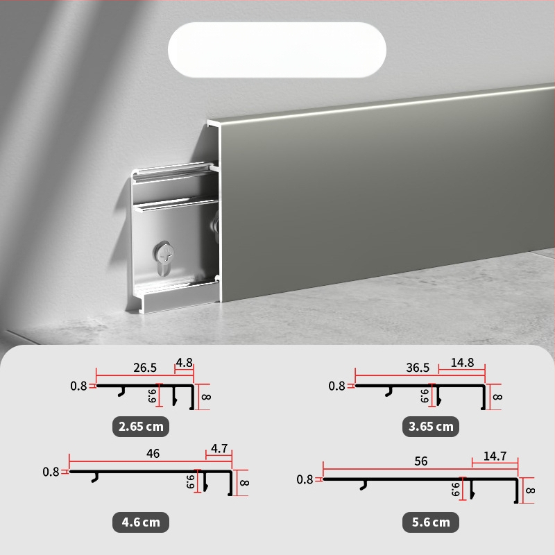 Zhengli aliuminio lydinio F tipo be siūlių kojų plokštelė su tiesia briauna, storesnė, dvigubo vyrio užraktas