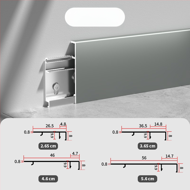 Zhengli aliuminio lydinio F tipo be siūlių kojų plokštelė su tiesia briauna, storesnė, dvigubo vyrio užraktas