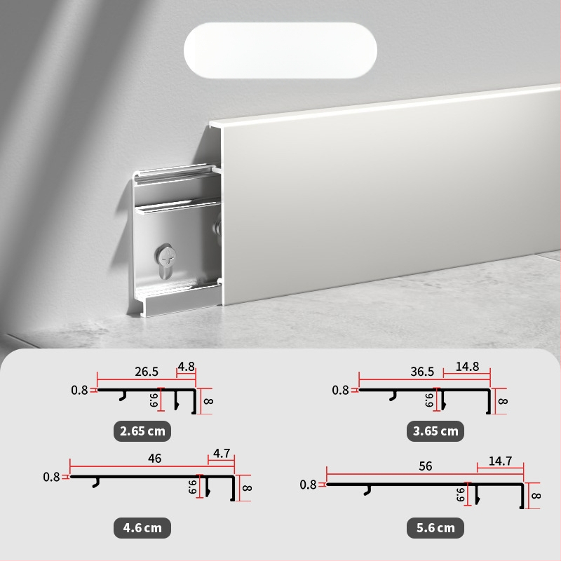 Zhengli aliuminio lydinio F tipo be siūlių kojų plokštelė su tiesia briauna, storesnė, dvigubo vyrio užraktas
