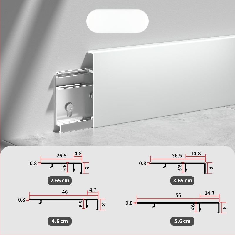 Zhengli aliuminio lydinio F tipo be siūlių kojų plokštelė su tiesia briauna, storesnė, dvigubo vyrio užraktas