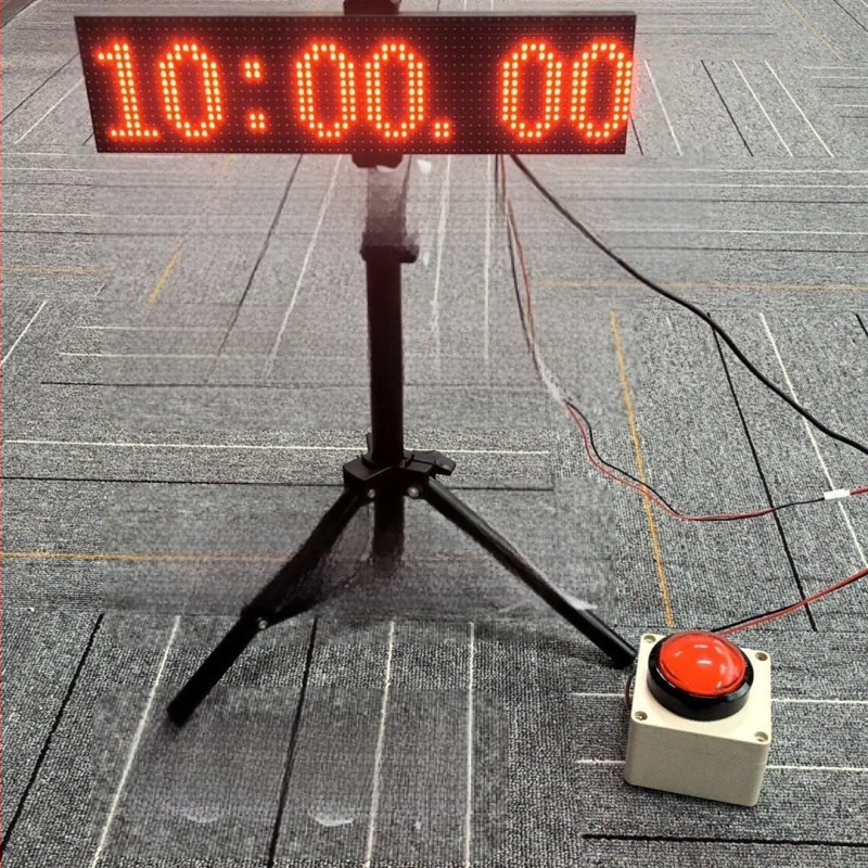 Cronometru de mână cu apăsare, cu numărătoare inversă și afișaj LED mare