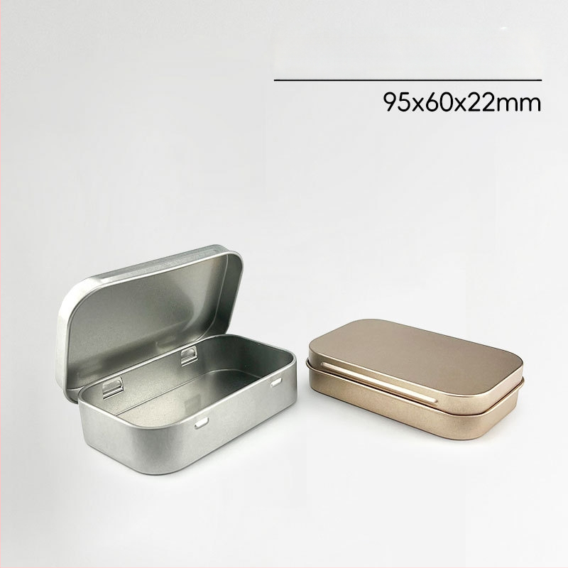 Fy68 modelio keturkampė metalinė dėžutė, offset spausdinimas, atveriamas dangtelis