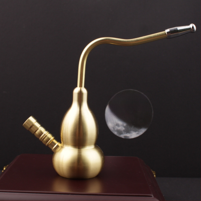 Brass dūmų pypė su moliūgo forma, dvigubas vandens filtravimas, metalo pypė su keturiomis funkcijomis