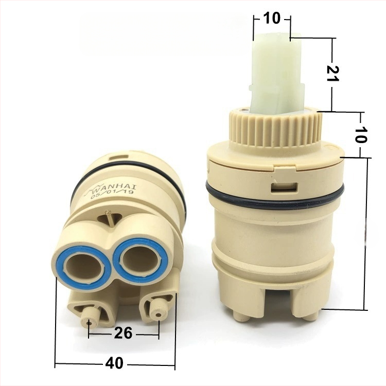 Jadrový ventil pre kuchynskú batériu – keramický disk, sprchová hlavica, horúca a studená voda, rýchle otvorenie, model 4496