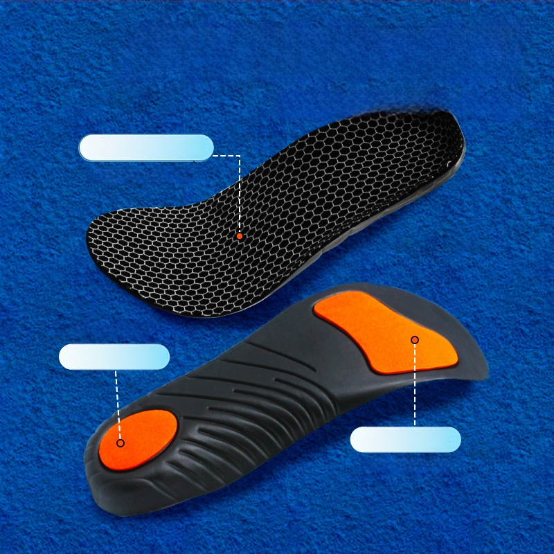Arka-tugedega ortopeedilised sisetallad, EVA, täis pikkus, unisex, löögisummutavad, hingavad, plokščiade jaoks