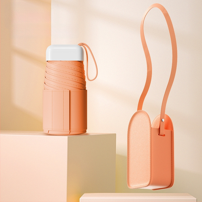 Fino saulės skėtis – kapsulinis dizainas, šeši strypai, rankinis atidarymas, UPF50+, 190T audinys, svoris 243 g