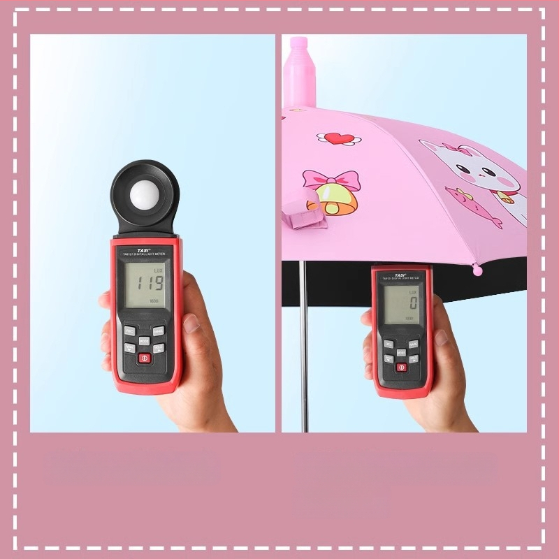 Lastele mõeldud pikkade käepidemetega vihmavari, vinüül 210T kangas, UPF >50, 8 terasest ribad, manuaalne avamine ja sulgemine