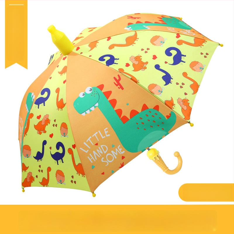 Lastele mõeldud pikkade käepidemetega vihmavari, vinüül 210T kangas, UPF >50, 8 terasest ribad, manuaalne avamine ja sulgemine