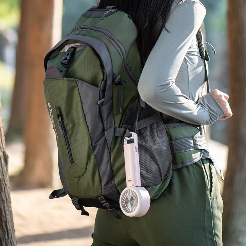 Kokkupandav kaasaskantav ventilaator, USB-laadimisega, 5-lapaga, brushless mootor, 1200-2000mAh aku, 3 kiirust, väga vaikselt