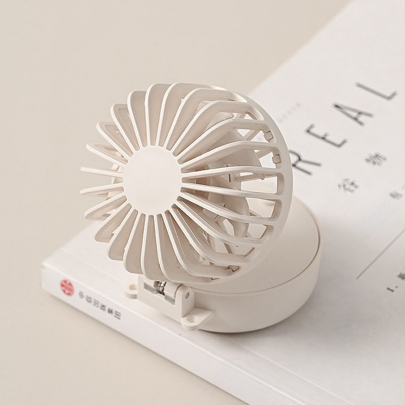 Mini kokkukäiv kaelaventilaator USB-laadimisega, sisseehitatud akuga 500–800 mAh, brushless mootor, 3 kiirust, kaasaskantav käe- või laua ventilaator