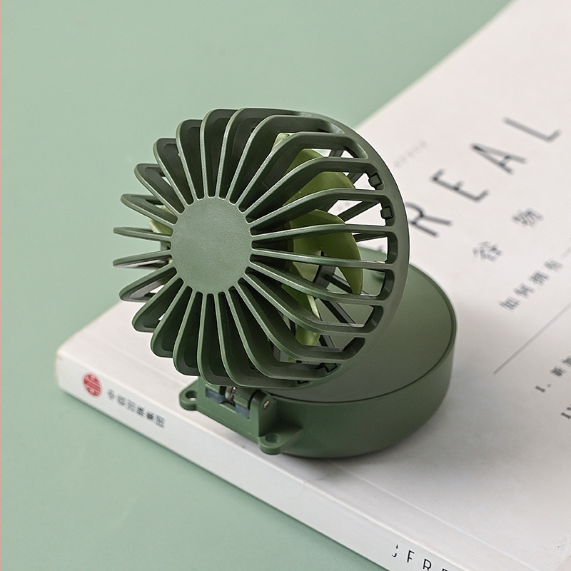 Mini kokkukäiv kaelaventilaator USB-laadimisega, sisseehitatud akuga 500–800 mAh, brushless mootor, 3 kiirust, kaasaskantav käe- või laua ventilaator