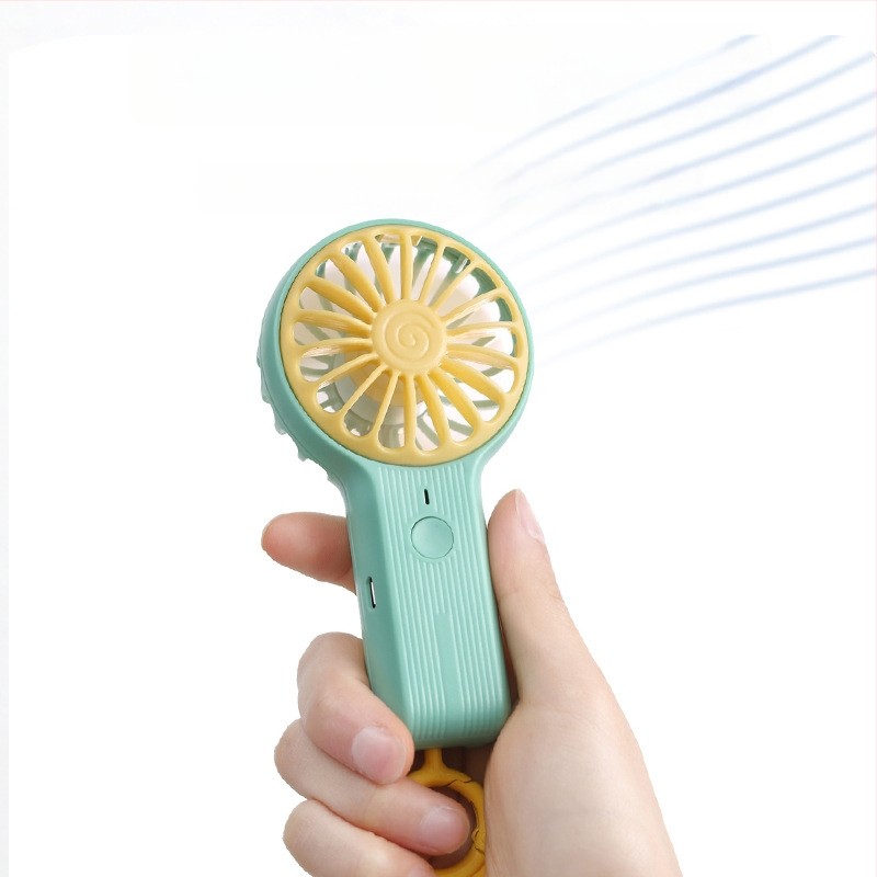 Mini rankinis ventiliatorius su plastiko korpusu, modernus paprastumo dizainas, tylus veikimas, nešiojamas – studentams, kelionėms, biurui ir bendrabūčiui