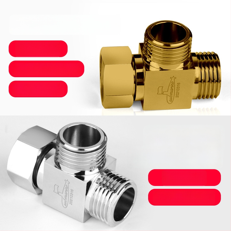 FH1 Vask kolm-tee ühendus pööratava paigaldusega, 1 sisend, 2 väljundit